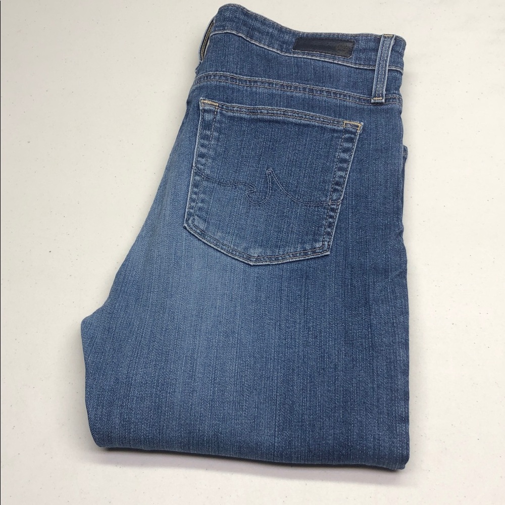 AG ADRIANO GOLDSCHMIED THE HIGH RISE STEVIIE ANKLE JEANS 28x28 DISTRESS ⭐️